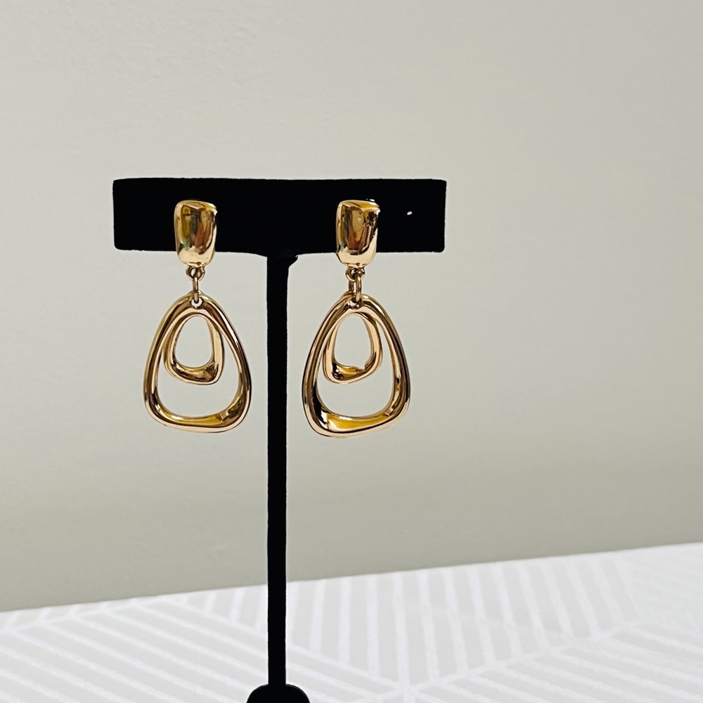 Goldtone Clip Earrings